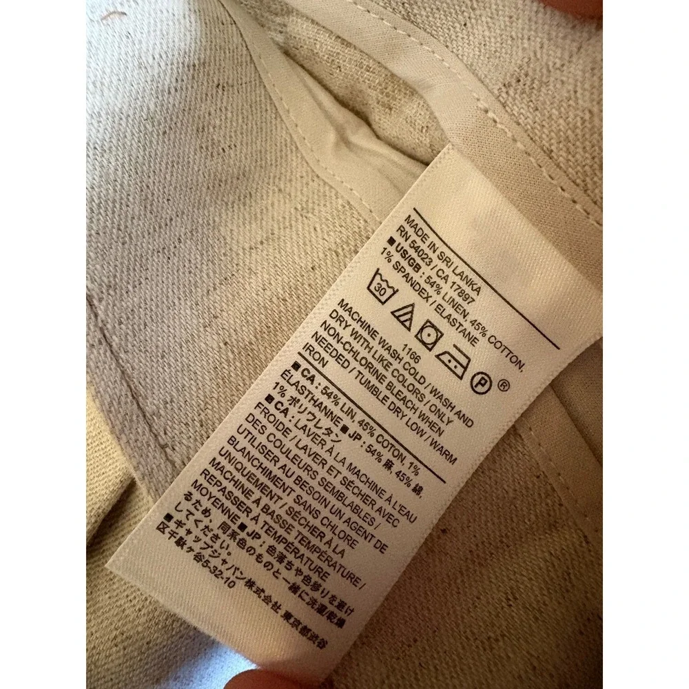Banana Republic Linen-Blend Palazzo Pant Size 10 In Tan NWOT